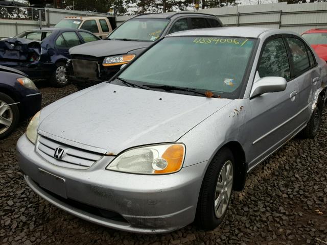 2HGES16633H919350 - 2003 HONDA CIVIC LX SILVER photo 2