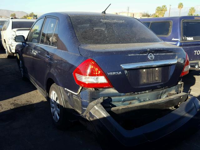 3N1BC11E98L350261 - 2008 NISSAN VERSA S BLUE photo 3