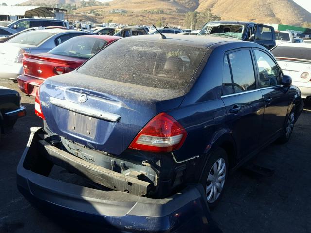 3N1BC11E98L350261 - 2008 NISSAN VERSA S BLUE photo 4