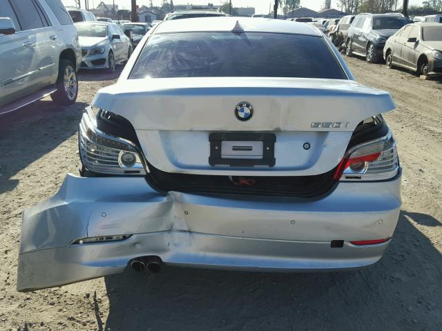 WBANW53588CT50623 - 2008 BMW 550 I SILVER photo 9