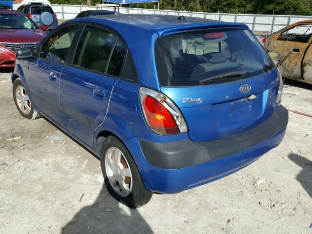 KNADE163666095810 - 2006 KIA RIO 5 BLUE photo 3