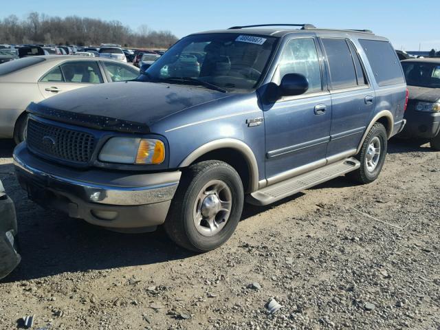 1FMRU17W02LA70414 - 2002 FORD EXPEDITION BLUE photo 2