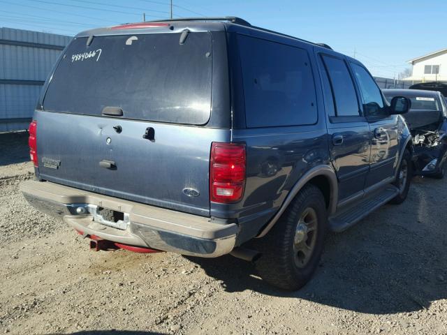 1FMRU17W02LA70414 - 2002 FORD EXPEDITION BLUE photo 4