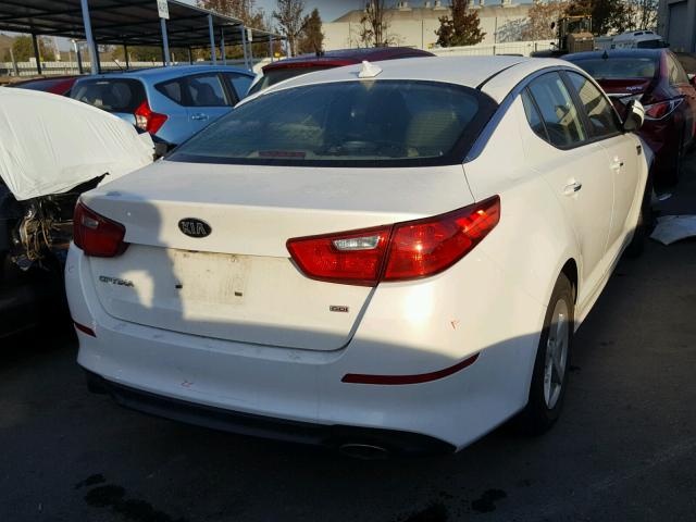 KNAGM4A78F5560685 - 2015 KIA OPTIMA LX WHITE photo 4