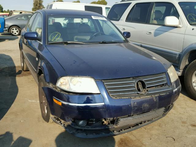 WVWPH63B62P289354 - 2002 VOLKSWAGEN PASSAT GLS BLUE photo 1