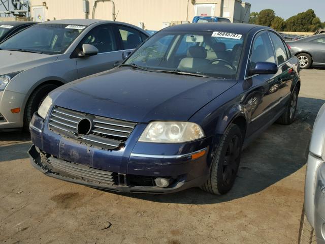 WVWPH63B62P289354 - 2002 VOLKSWAGEN PASSAT GLS BLUE photo 2