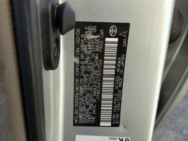 JTNBE46KX73007066 - 2007 TOYOTA CAMRY NEW SILVER photo 10