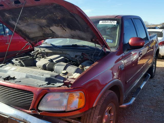 1FTRW07602KC14624 - 2002 FORD F150 SUPER RED photo 2