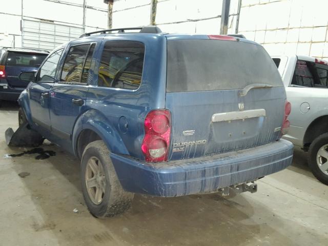 1D4HB48216F141663 - 2006 DODGE DURANGO SL BLUE photo 3