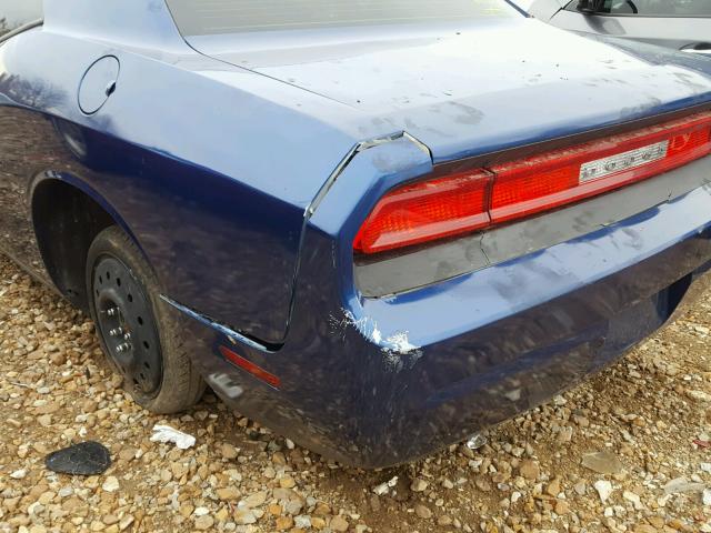 2B3LJ44V09H606593 - 2009 DODGE CHALLENGER BLUE photo 9