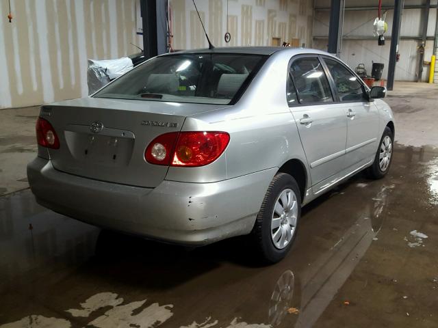 JTDBR32EX30022293 - 2003 TOYOTA COROLLA CE SILVER photo 4