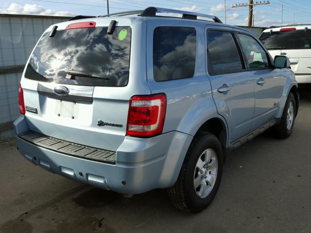 1FMCU593X9KA79153 - 2009 FORD ESCAPE HYB BLUE photo 4