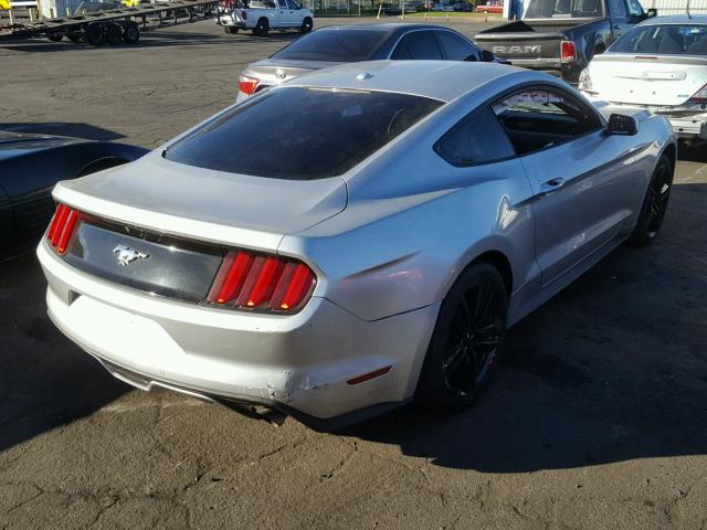 1FA6P8TH6G5261206 - 2016 FORD MUSTANG SILVER photo 4