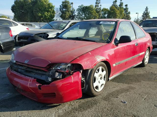 1HGEJ2227RL036732 - 1994 HONDA CIVIC DX RED photo 2