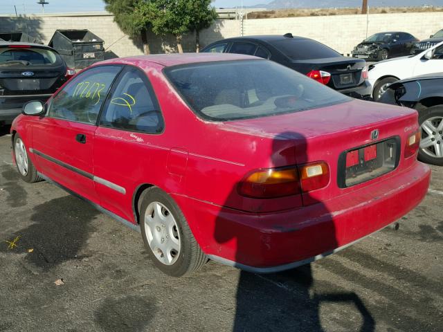 1HGEJ2227RL036732 - 1994 HONDA CIVIC DX RED photo 3