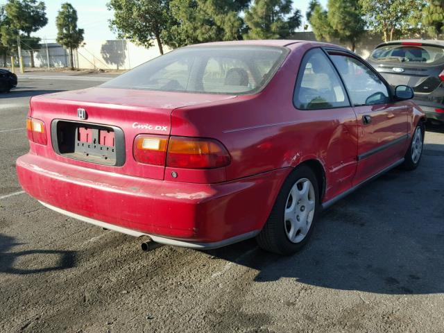 1HGEJ2227RL036732 - 1994 HONDA CIVIC DX RED photo 4