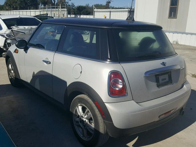 WMWSU3C52DT691796 - 2013 MINI COOPER SILVER photo 3