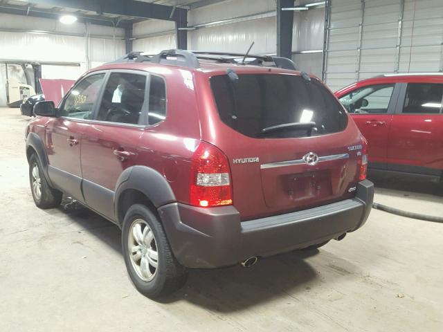 KM8JN72D56U356021 - 2006 HYUNDAI TUCSON GLS BURGUNDY photo 3