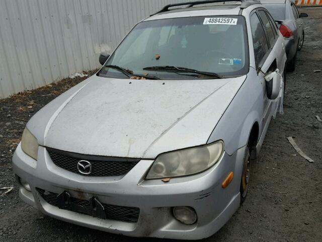 JM1BJ245321490650 - 2002 MAZDA PROTEGE PR SILVER photo 2