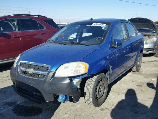 KL1TD56E69B663289 - 2009 CHEVROLET AVEO LS BLUE photo 2