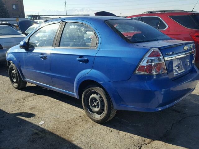 KL1TD56E69B663289 - 2009 CHEVROLET AVEO LS BLUE photo 3