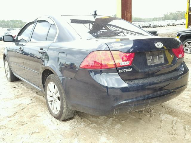 KNAGG4A86A5400846 - 2010 KIA OPTIMA LX BLUE photo 3