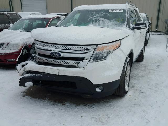 1FM5K7D88EGB88804 - 2014 FORD EXPLORER X WHITE photo 2