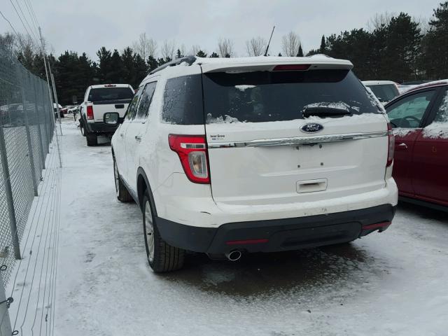 1FM5K7D88EGB88804 - 2014 FORD EXPLORER X WHITE photo 3