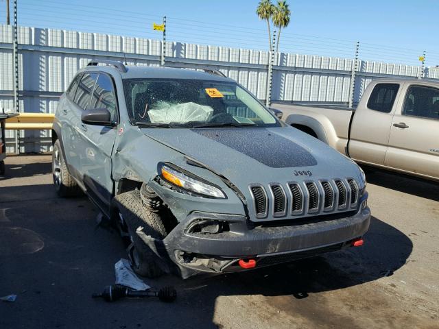 1C4PJMBB9FW551180 - 2015 JEEP CHEROKEE T GRAY photo 1