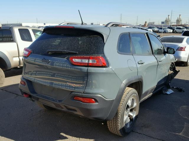 1C4PJMBB9FW551180 - 2015 JEEP CHEROKEE T GRAY photo 4