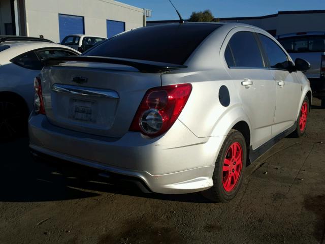 1G1JC5SG7D4169412 - 2013 CHEVROLET SONIC LT SILVER photo 4