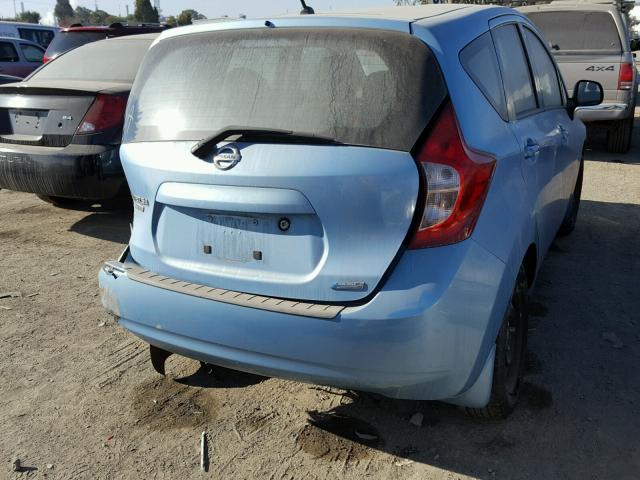 3N1CE2CP1EL426277 - 2014 NISSAN VERSA NOTE BLUE photo 4