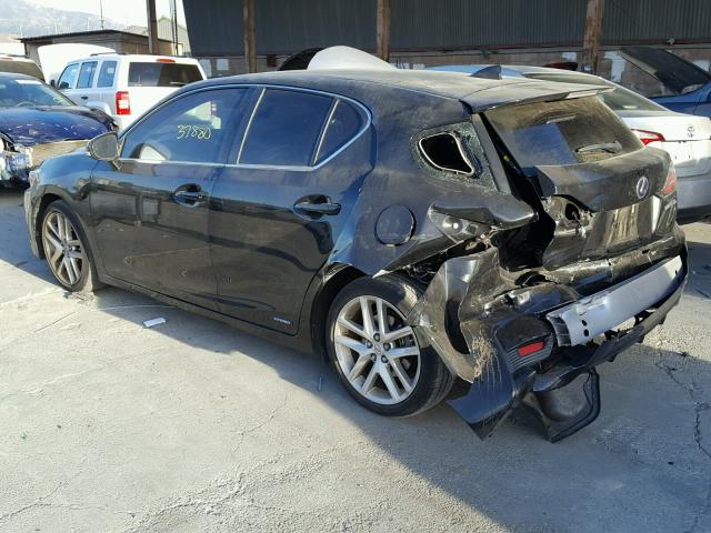 JTHKD5BH1F2241168 - 2015 LEXUS CT 200 BLACK photo 3