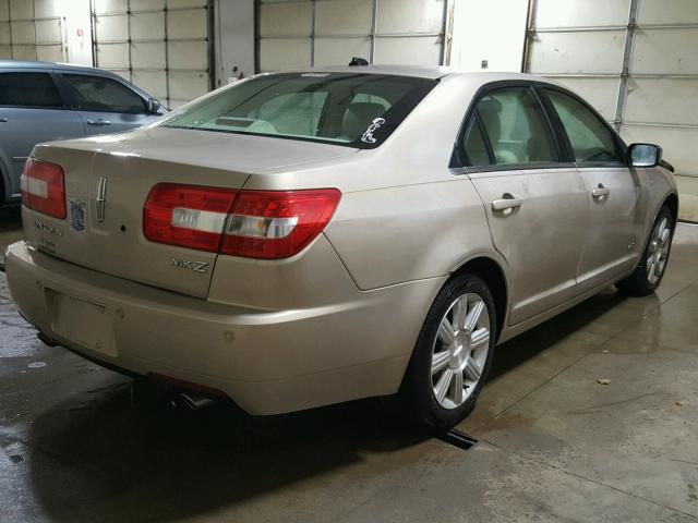 3LNHM26T08R657313 - 2008 LINCOLN MKZ ოქროსფერი ფოტო 4