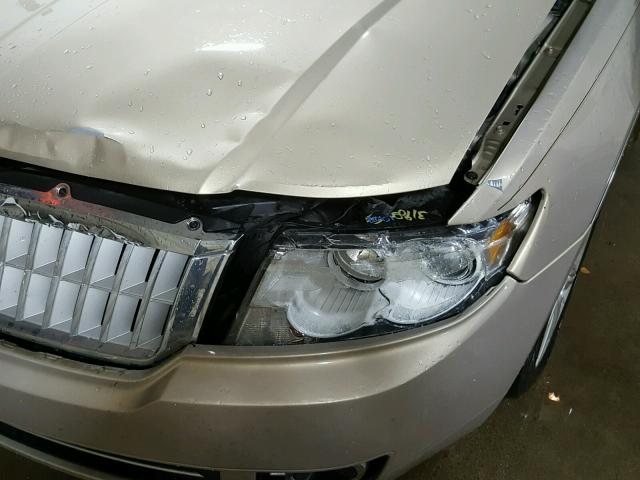 3LNHM26T08R657313 - 2008 LINCOLN MKZ ოქროსფერი ფოტო 9