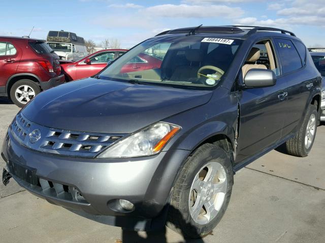 JN8AZ08W75W439515 - 2005 NISSAN MURANO SL GRAY photo 2