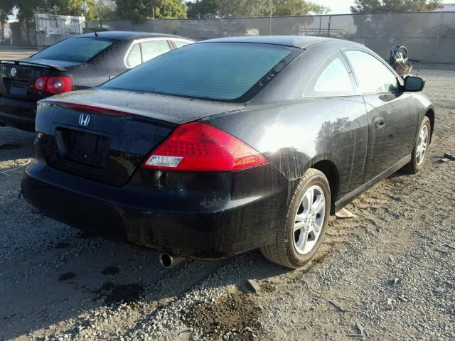 1HGCM72367A011320 - 2007 HONDA ACCORD LX BLACK photo 4