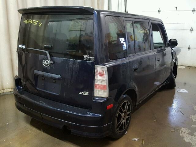 JTLKT324850186934 - 2005 TOYOTA SCION XB BLUE photo 4