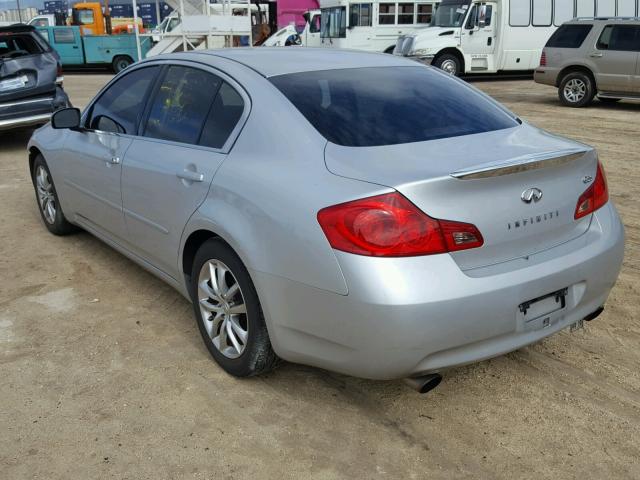 JNKBV61E87M703807 - 2007 INFINITI G35 SILVER photo 3