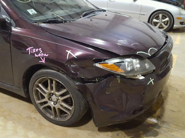 JTKDE167X90286751 - 2009 TOYOTA SCION TC PURPLE photo 9