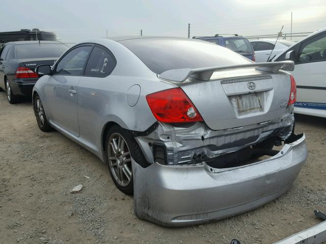 JTKDE177070190400 - 2007 TOYOTA SCION TC SILVER photo 3