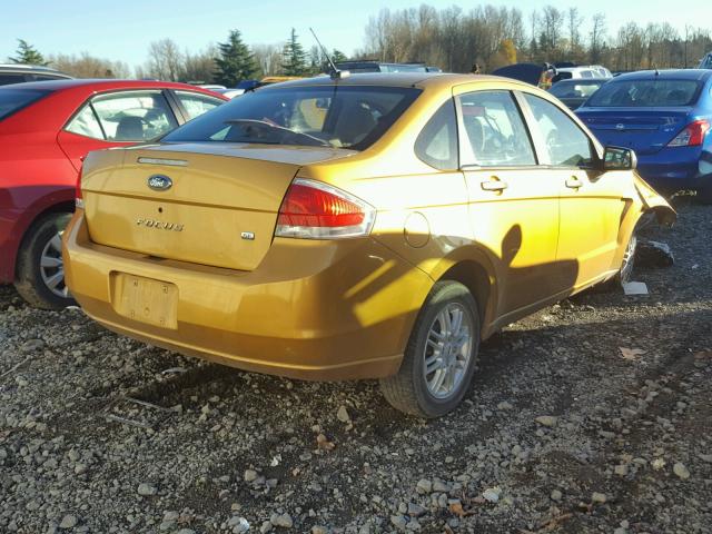 1FAHP35N39W107662 - 2009 FORD FOCUS SE GOLD photo 4