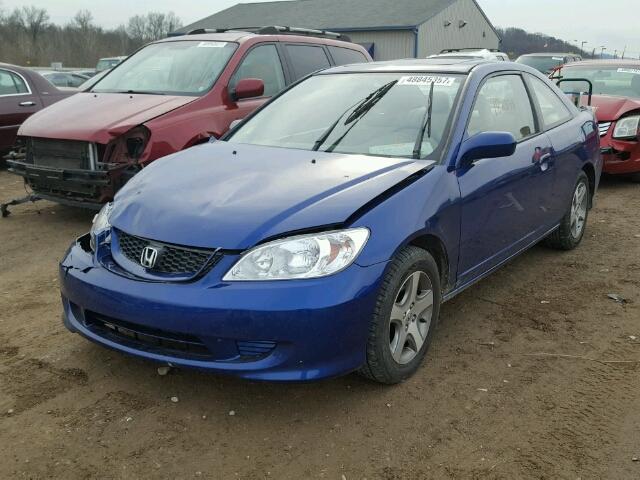 1HGEM229X4L019579 - 2004 HONDA CIVIC EX BLUE photo 2