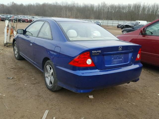1HGEM229X4L019579 - 2004 HONDA CIVIC EX 蓝色 照片 3