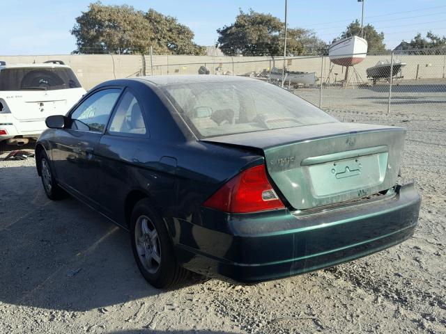 1HGEM22632L073454 - 2002 HONDA CIVIC LX GREEN photo 3