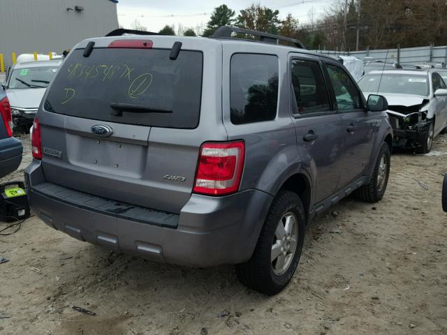 1FMCU93188KD74233 - 2008 FORD ESCAPE XLT GRAY photo 4