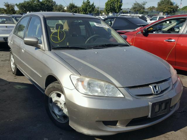 JHMES96685S017753 - 2005 HONDA CIVIC HYBR SILVER photo 1