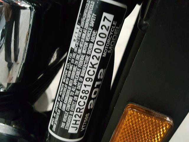 JH2RC5819CK200027 - 2012 HONDA VT750 S ლურჯი ფოტო 10