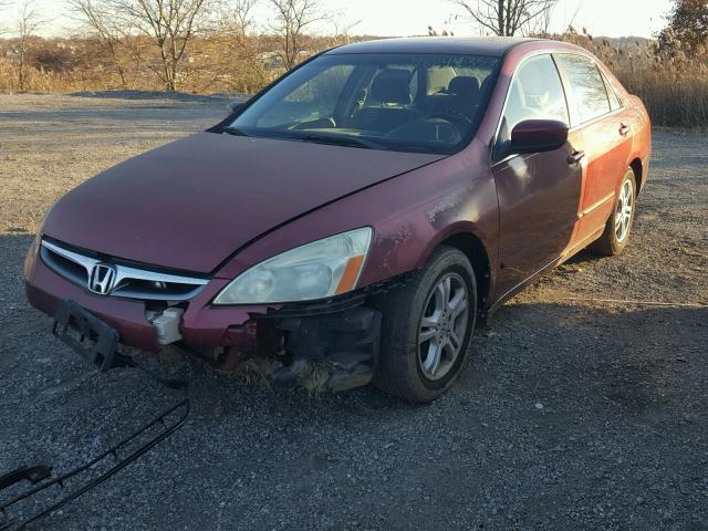 1HGCM56316A023890 - 2006 HONDA ACCORD SE MAROON photo 2