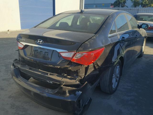 5NPEB4ACXEH884362 - 2014 HYUNDAI SONATA GLS BLACK photo 4